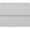 Mexen Rivel meuble de salle de bains sous lavabo 60 cm, 2 tiroirs, rainuré, gris mat - 91A20-06047-2-BFF62