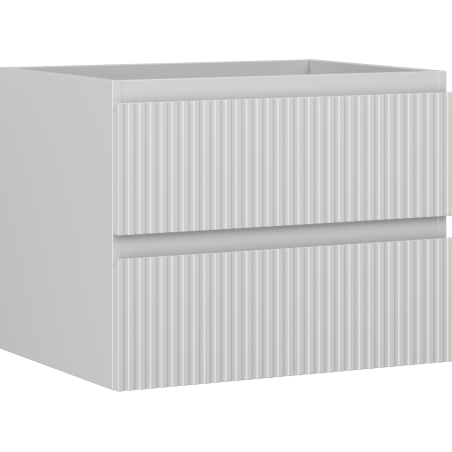 Mexen Rivel meuble de salle de bains sous lavabo 60 cm, 2 tiroirs, rainuré, gris mat - 91A20-06047-2-BFF62