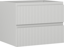 Mexen Rivel meuble de salle de bains sous lavabo 60 cm, 2 tiroirs, rainuré, gris mat - 91A20-06047-2-BFF62