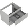 Mexen Rivel meuble de salle de bains sous lavabo 60 cm, 2 tiroirs, rainuré, gris mat - 91A20-06047-2-BFF62