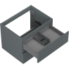 Mexen Rivel meuble de salle de bain sous-lavabo 60 cm, 2 tiroirs, rainuré, graphite mat - 91A20-06047-2-BFF66