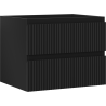 Mexen Rivel meuble de salle de bain sous vasque 60 cm, 2 tiroirs, rainuré, noir mat - 91A20-06047-2-BFF71