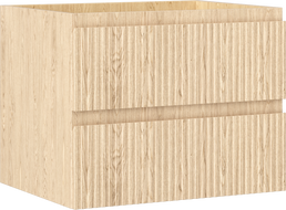 Mexen Rivel armoire de salle de bain sous-vasque 60 cm, 2 tiroirs, rainurée, chêne - 91A20-06047-2-BFF81