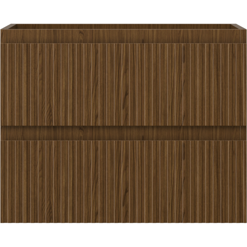 Mexen Rivel armoire de salle de bain sous lavabo 60 cm, 2 tiroirs, rainurée, noyer - 91A20-06047-2-BFF86