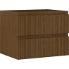 Mexen Rivel armoire de salle de bain sous lavabo 60 cm, 2 tiroirs, rainurée, noyer - 91A20-06047-2-BFF86