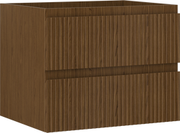 Mexen Rivel meuble de salle de bain sous lavabo 60 cm, 2 tiroirs, rainuré, noyer - 91A20-06047-2-BFF86