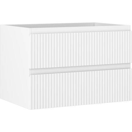 Mexen Rivel meuble de salle de bain sous lavabo 70 cm, 2 tiroirs, rainuré, blanc mat - 91A20-07047-2-BFF01