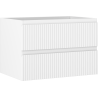 Mexen Rivel meuble de salle de bain sous lavabo 70 cm, 2 tiroirs, rainuré, blanc mat - 91A20-07047-2-BFF01