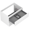 Mexen Rivel meuble de salle de bain sous lavabo 70 cm, 2 tiroirs, rainuré, blanc mat - 91A20-07047-2-BFF01