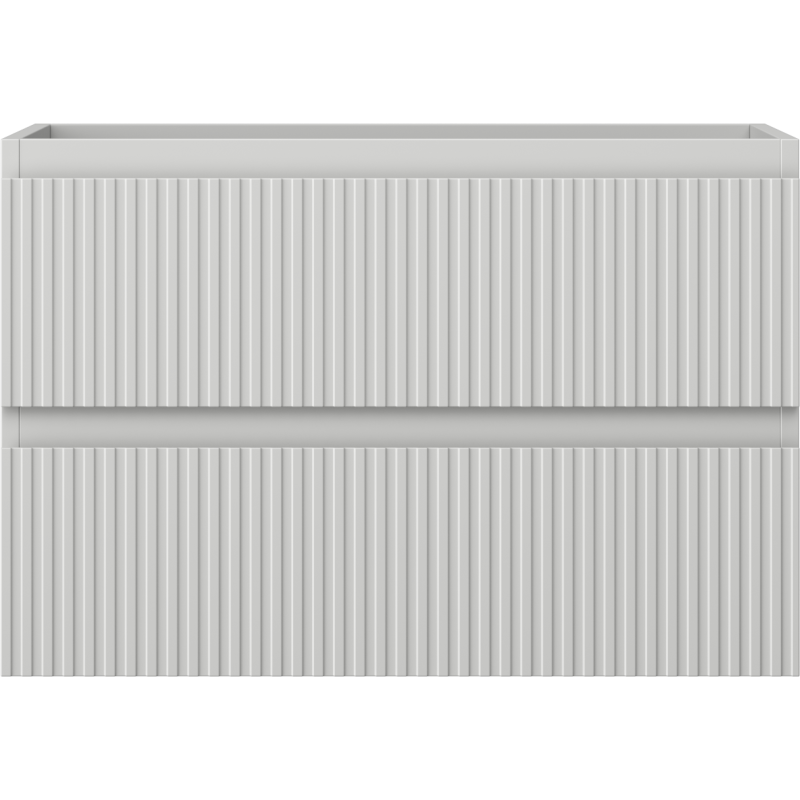 Mexen Rivel meuble de salle de bain sous-lavabo 70 cm, 2 tiroirs, rainuré, gris mat - 91A20-07047-2-BFF62