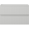 Mexen Rivel meuble de salle de bain sous vasque 70 cm, 2 tiroirs, rainuré, gris mat - 91A20-07047-2-BFF62