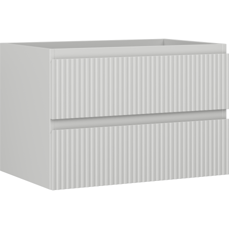 Mexen Rivel meuble de salle de bain sous vasque 70 cm, 2 tiroirs, rainuré, gris mat - 91A20-07047-2-BFF62