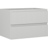 Mexen Rivel meuble de salle de bain sous vasque 70 cm, 2 tiroirs, rainuré, gris mat - 91A20-07047-2-BFF62