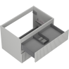 Mexen Rivel meuble de salle de bain sous vasque 70 cm, 2 tiroirs, rainuré, gris mat - 91A20-07047-2-BFF62