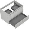 Mexen Rivel meuble de salle de bain sous vasque 70 cm, 2 tiroirs, rainuré, gris mat - 91A20-07047-2-BFF62