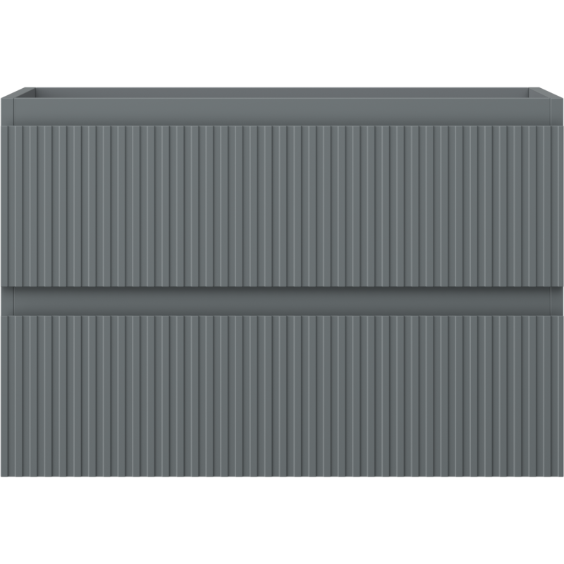 Mexen Rivel armoire de salle de bain sous-lavabo 70 cm, 2 tiroirs, rainurée, graphite mat - 91A20-07047-2-BFF66