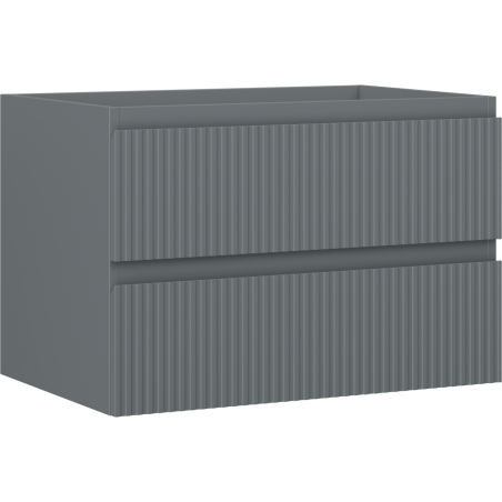 Mexen Rivel armoire de salle de bain 70 cm, 2 tiroirs, rainurée, graphite mat - 91A20-07047-2-BFF66