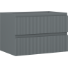 Mexen Rivel armoire de salle de bain 70 cm, 2 tiroirs, rainurée, graphite mat - 91A20-07047-2-BFF66