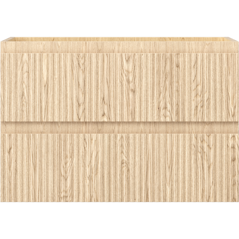 Mexen Rivel meuble de salle de bains sous lavabo 70 cm, 2 tiroirs, rainuré, chêne - 91A20-07047-2-BFF81