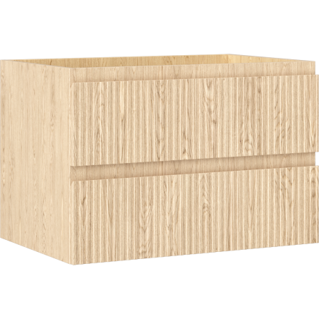 Mexen Rivel meuble de salle de bain sous lavabo 70 cm, 2 tiroirs, rainuré, chêne - 91A20-07047-2-BFF81
