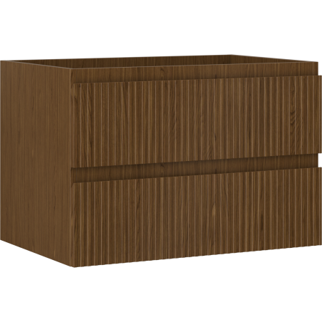 Mexen Rivel meuble de salle de bain sous lavabo 70 cm, 2 tiroirs, rainuré, noyer - 91A20-07047-2-BFF86