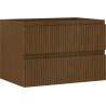 Mexen Rivel meuble de salle de bain sous lavabo 70 cm, 2 tiroirs, nervuré, noyer - 91A20-07047-2-BFF86