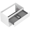 Mexen Rivel meuble de salle de bains sous lavabo 80 cm, 2 tiroirs, rainuré, blanc mat - 91A20-08047-2-BFF01