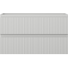 Mexen Rivel meuble de salle de bain sous lavabo 80 cm, 2 tiroirs, rainuré, gris mat - 91A20-08047-2-BFF62