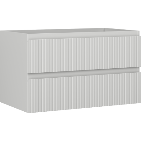 Mexen Rivel meuble de salle de bain sous lavabo 80 cm, 2 tiroirs, rainuré, gris mat - 91A20-08047-2-BFF62