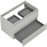 Mexen Rivel meuble de salle de bain sous lavabo 80 cm, 2 tiroirs, rainuré, gris mat - 91A20-08047-2-BFF62