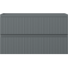Mexen Rivel meuble de salle de bain sous-lavabo 80 cm, 2 tiroirs, rainuré, graphite mat - 91A20-08047-2-BFF66
