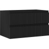 Mexen Rivel armoire de salle de bain sous-vasque 80 cm, 2 tiroirs, rainurée, noir mat - 91A20-08047-2-BFF71