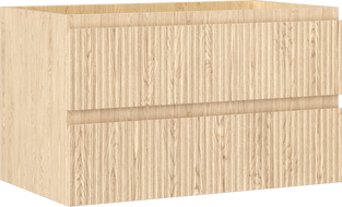 Mexen Rivel meuble de salle de bain sous lavabo 80 cm, 2 tiroirs, cannelé, chêne - 91A20-08047-2-BFF81
