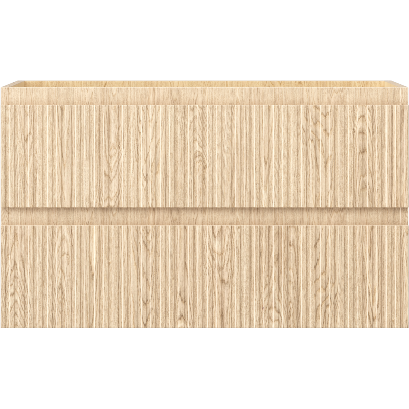 Mexen Rivel meuble de salle de bain sous lavabo 80 cm, 2 tiroirs, rainuré, chêne - 91A20-08047-2-BFF81