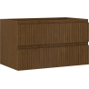Mexen Rivel meuble de salle de bain sous lavabo 80 cm, 2 tiroirs, rainuré, noix - 91A20-08047-2-BFF86