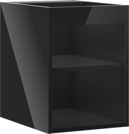Mexen Box-A corps de meuble sous-lavabo 35 cm, noir brillant - 91AX1-0350-470-1-70
