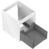 Mexen Box-A corps de meuble sous-lavabo 40 cm, 1 tiroir, blanc brillant - 91AX0-0400-470-1-00
