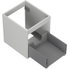 Mexen Box-A meuble de salle de bain 40 cm, 1 tiroir, gris mat - 91AX0-0400-470-1-62