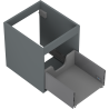 Mexen Box-A corps d'armoire sous-lavabo 40 cm, 1 tiroir, graphite mat - 91AX0-0400-470-1-66