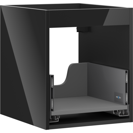 Mexen Box-A meuble sous-lavabo 40 cm, 1 tiroir, noir brillant - 91AX0-0400-470-1-70