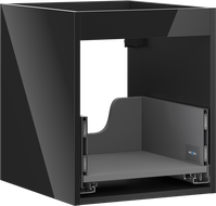 Mexen Box-A meuble sous-lavabo 40 cm, 1 tiroir, noir brillant - 91AX0-0400-470-1-70