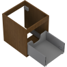 Mexen Box-A corps d'armoire sous-lavabo 40 cm, 1 tiroir, noyer - 91AX0-0400-470-1-86