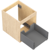 Mexen Box-A caisson d'armoire sous-vasque 40 cm, 1 tiroir, chêne - 91AX0-0400-470-1-81