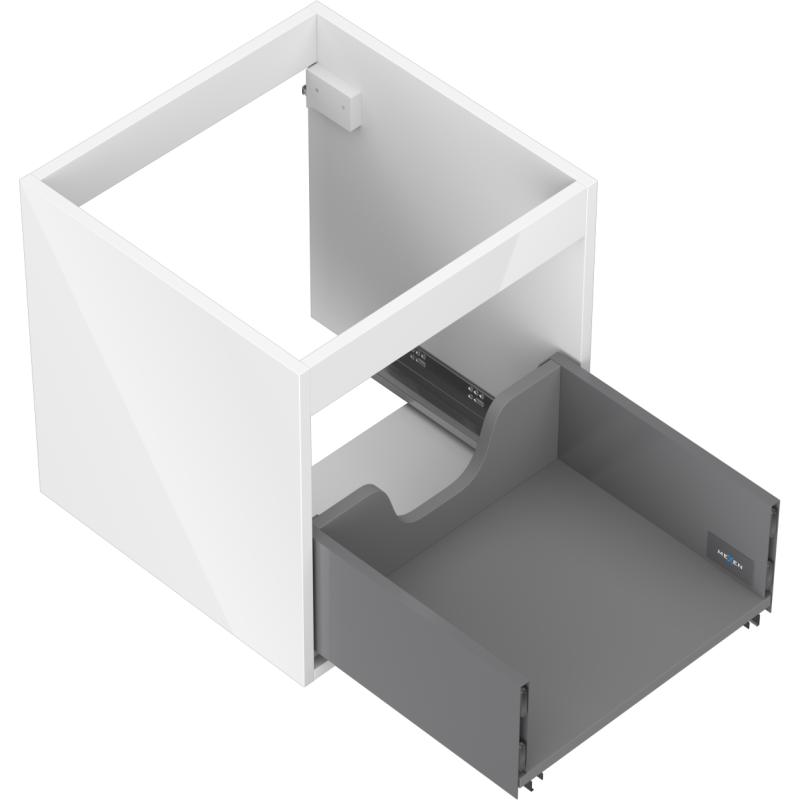 Mexen Box-A caisson d'armoire sous-lavabo 45 cm, 1 tiroir, blanc brillant - 91AX0-0450-470-1-00