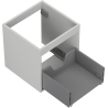 Mexen Box-A corps de meuble sous-vasque 45 cm, 1 tiroir, gris mat - 91AX0-0450-470-1-62