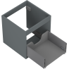 Mexen Box-A corps de meuble sous-vasque 45 cm, 1 tiroir, graphite mat - 91AX0-0450-470-1-66