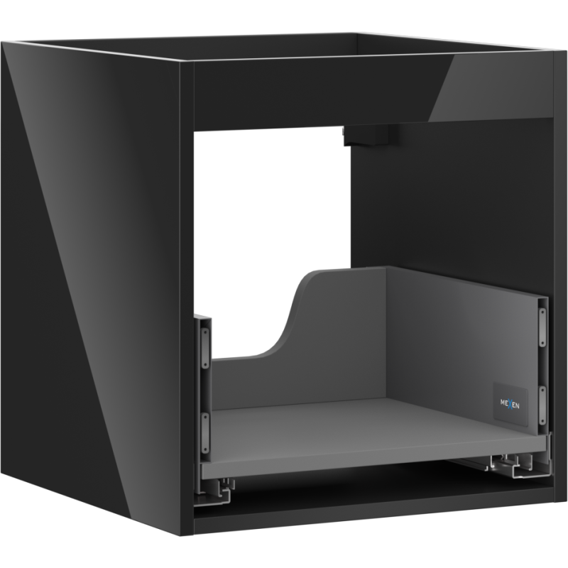 Mexen Box-A caisson de meuble lavabo 45 cm, 1 tiroir, noir brillant - 91AX0-0450-470-1-70