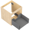 Mexen Box-A corps de meuble sous-vasque 45 cm, 1 tiroir, chêne - 91AX0-0450-470-1-81