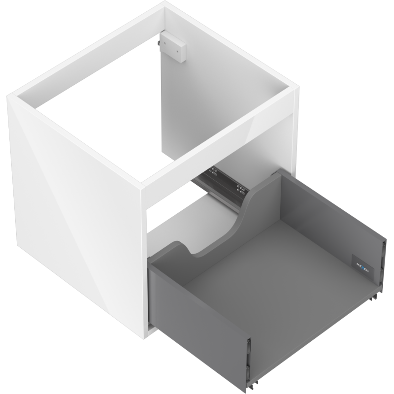 Mexen Box-A corps de meuble sous-lavabo 50 cm, 1 tiroir, blanc brillant - 91AX0-0500-470-1-00