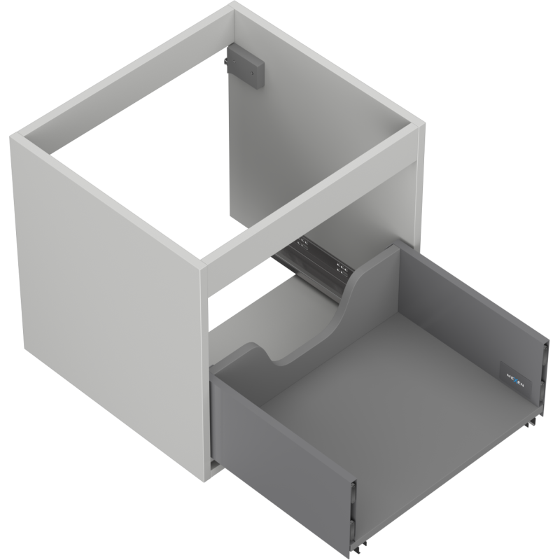 Mexen Box-A corps de meuble sous-vasque 50 cm, 1 tiroir, gris mat - 91AX0-0500-470-1-62